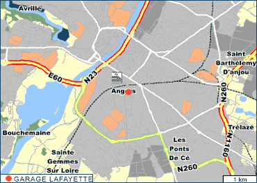 Acc�s au garage peugeot lafayette